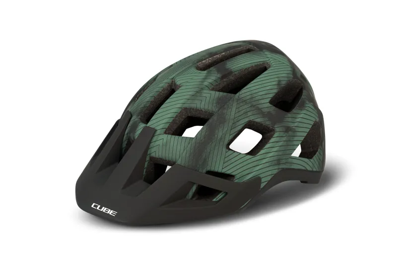 Cube Badger Mountain Bike Helmet in Green